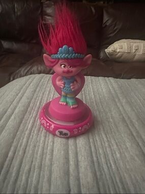 DreamWorks Trolls Pink and Blue Poppy Figure with Red Hair